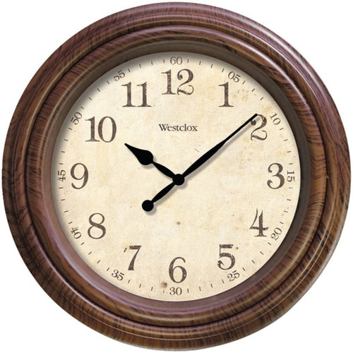 Westclox(R) 33883P 10 Realistic Woodgrain Wall Clock