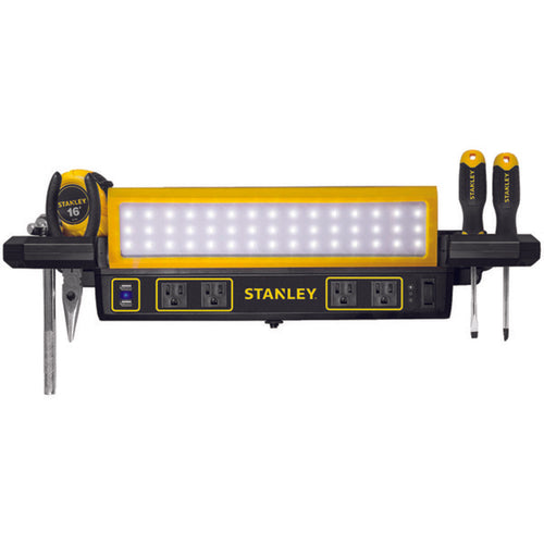 STANLEY(R) PSL1000S 1,000-Lumen Workbench Shop Light with Power Strip