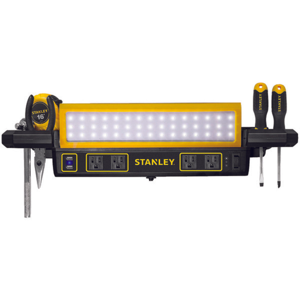 STANLEY(R) PSL1000S 1,000-Lumen Workbench Shop Light with Power Strip