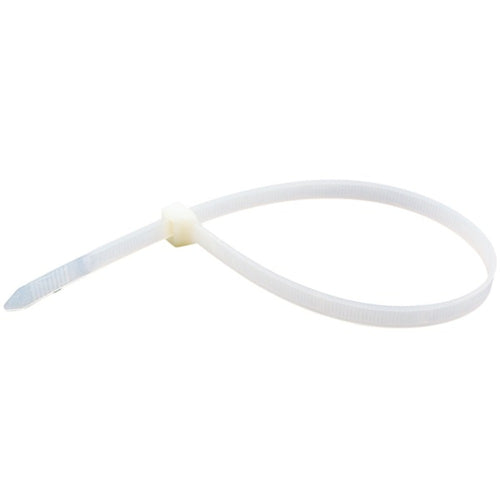 Axis(TM) 368X7.6MM 54.5KG CLEAR Self-Locking Nylon Cable Ties, 100 pk