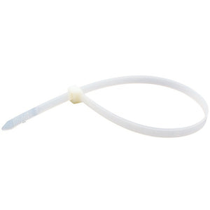 Axis(TM) 368X7.6MM 54.5KG CLEAR Self-Locking Nylon Cable Ties, 100 pk