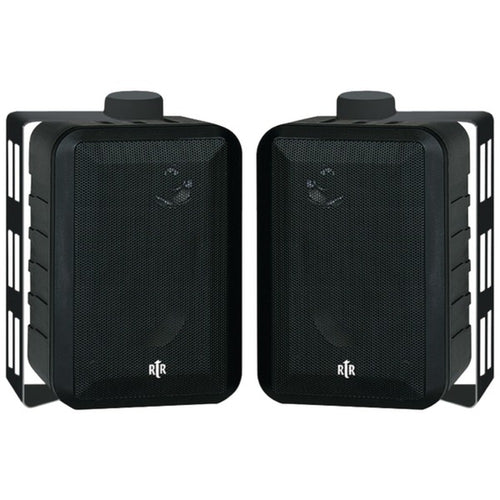 BIC America RTRV44-2 4 RtR Series 3-Way Indoor/Outdoor Speakers (Black