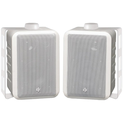 BIC America RTRV44-2W 4 RtR Series Indoor/Outdoor 3-Way Speakers (Whit