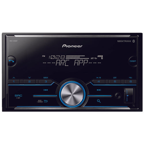 Pioneer(R) MVH-S400BT Double-DIN In-Dash Digital Media Receiver with B