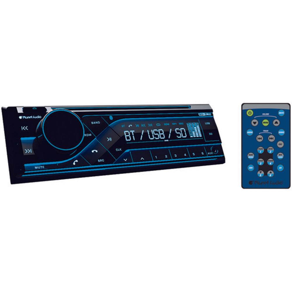 Planet Audio(R) P385UAB Single-DIN In-Dash CD AM/FM Receiver with Blue