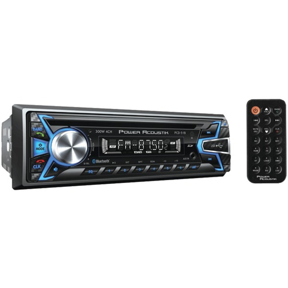 Power Acoustik PCD-51B Single-DIN In-Dash CD/MP3 AM/FM Receiver (With