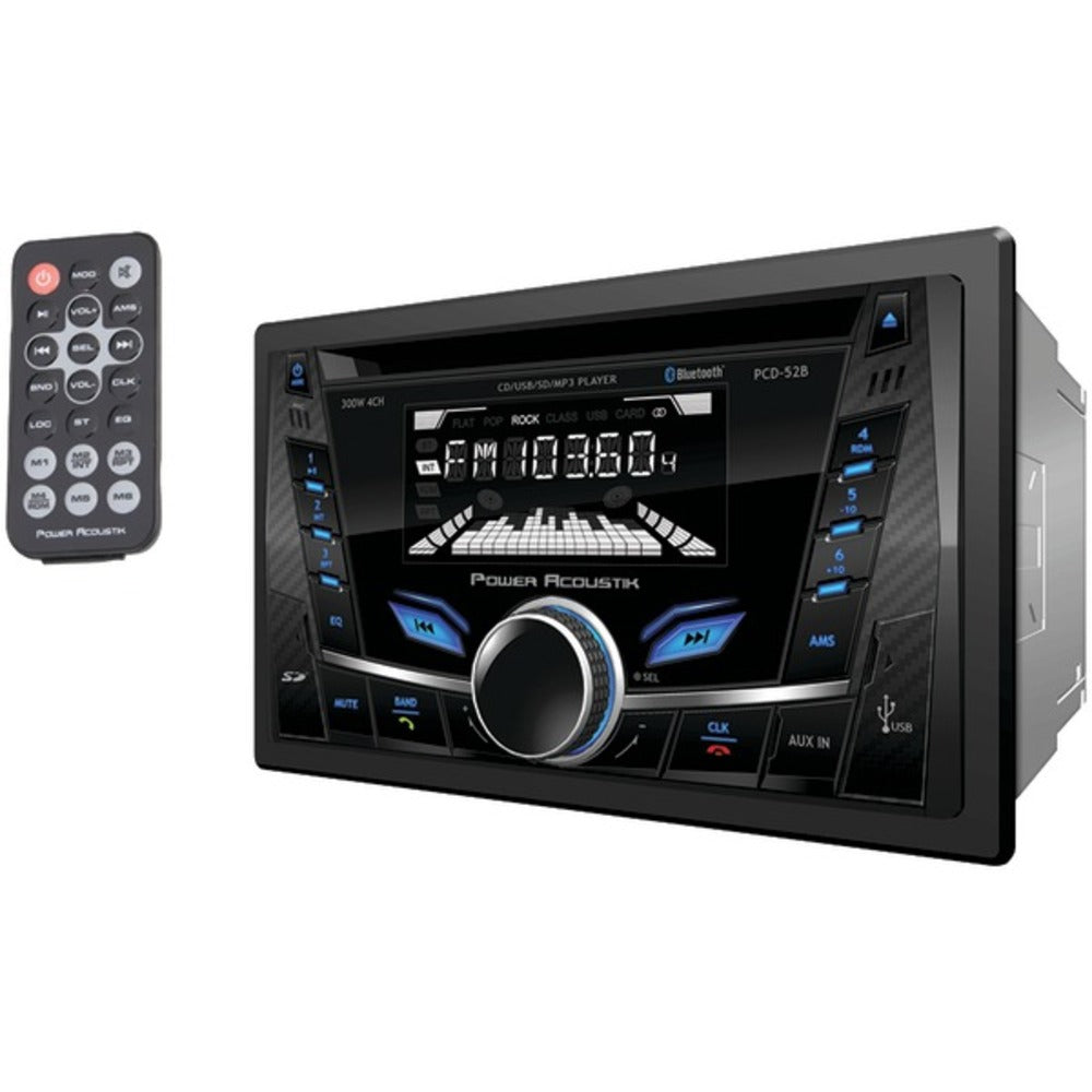 Power Acoustik PCD-52B Double-DIN In-Dash CD/MP3 AM/FM Receiver with B