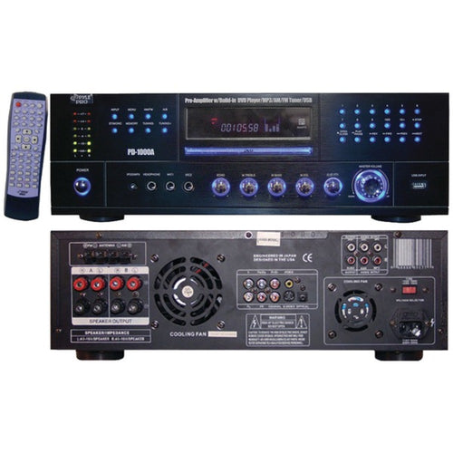Pyle Home(R) PD1000A 1,000-Watt AM/FM Receiver with Built-in DVD Playe