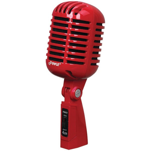 Pyle Pro(R) PDMICR42R Classic Retro-Style Dynamic Vocal Microphone (Re