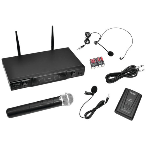 Pyle Pro PDWM2115 VHF Wireless Microphone Receiver System with Indepen