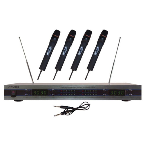 Pyle Pro(R) PDWM5500 4-Microphone VHF Wireless Microphone System