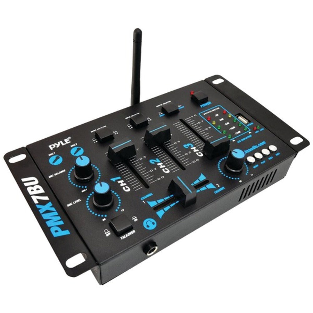 Pyle Pro(R) PMX7BU 3-Channel Bluetooth(R) DJ Mixer