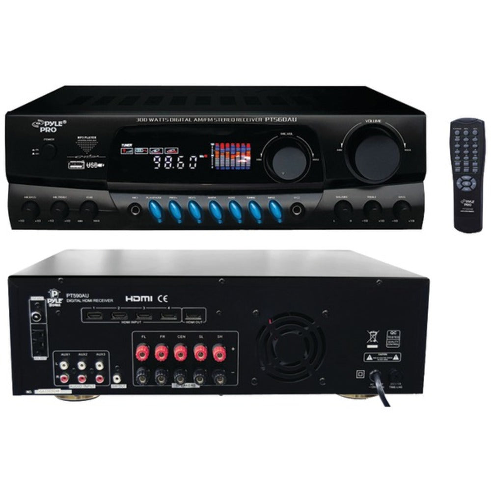 Pyle(R) PT560AU 300-Watt Digital USB Stereo Receiver