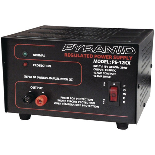 Pyramid(R) Car Audio PS12KX Power Supply (250 Watts Input, 10 Amp Cons