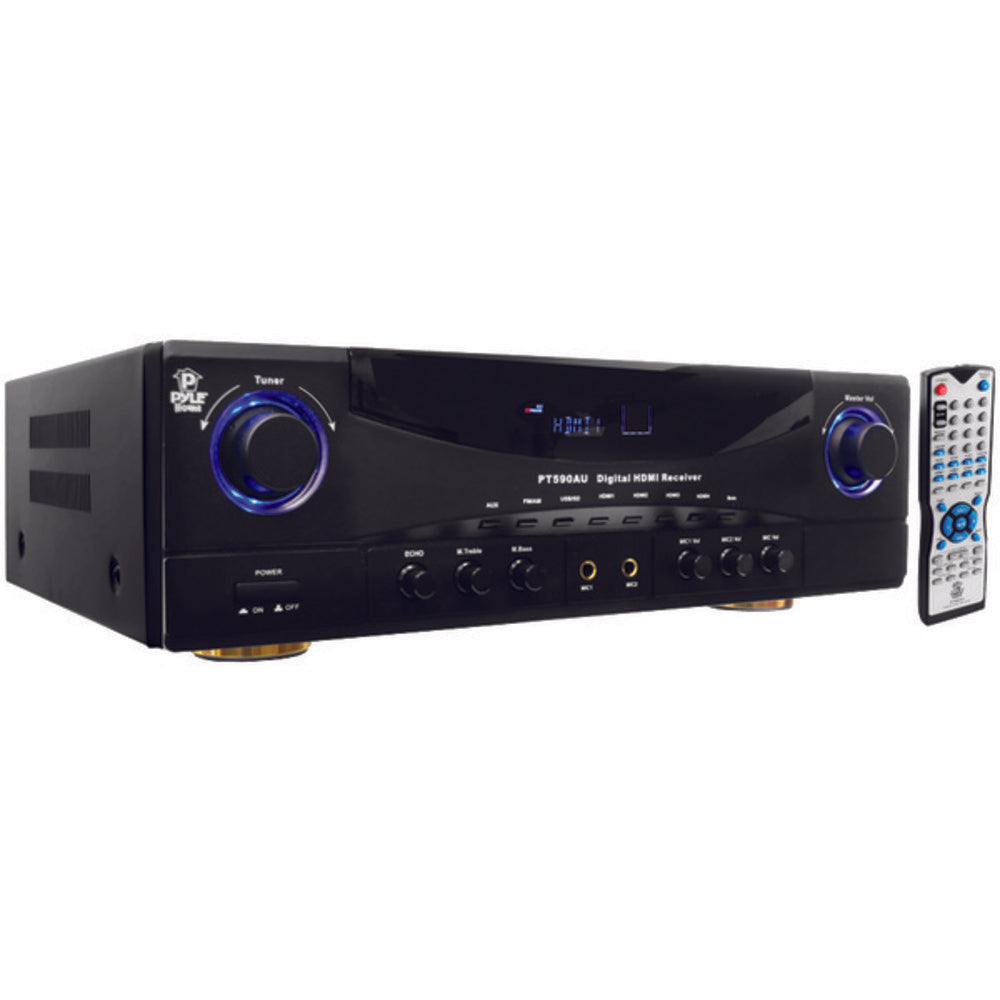 Pyle Home(R) PT590AU 5.1-Channel, 350-Watt Amp Receiver with 3D Pass-T